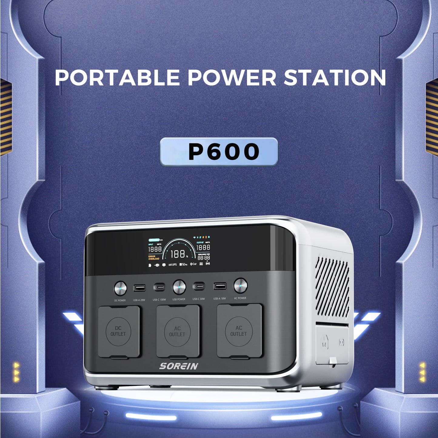 Sorein P600 600W 481Wh Lifepo4 Power Station
