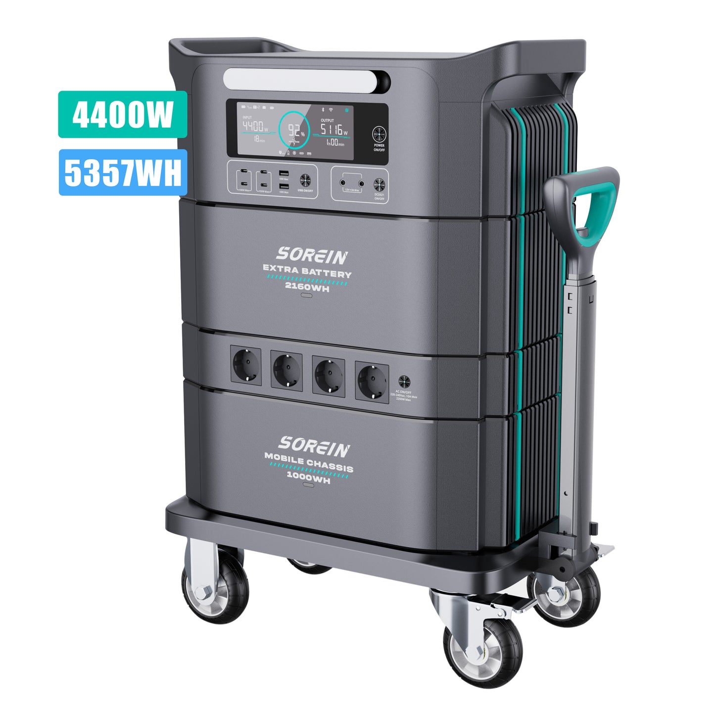 Sorein A5 5357Wh Stackable Solar Generator Power Station