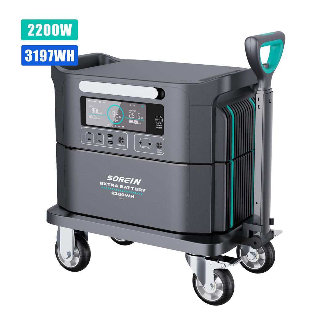 Sorein A3 3197Wh 2200W LFP Battery Stackable  Power Station